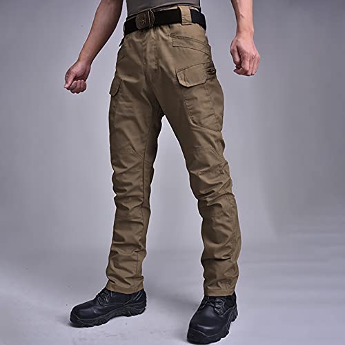 Men's Tactical Pants Waterproof Hiking Pants Military Ripstop Camo Cargo Pants Multi Pocket Casual Work Pants X-Large #TOP1