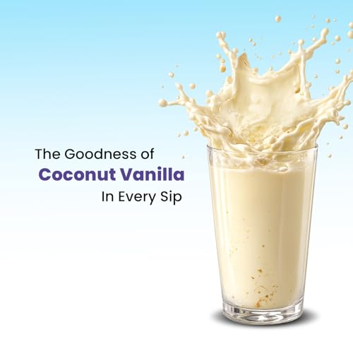 Image of Fitspire YOR Daily Coconut Vanilla Protein Powder 50g | 20g Protein with 24+ Vitamins & Probiotics for Daily Wellness | Zero Added Sugar, Monk Fruit Sweetened