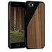 Produktbild kwmobile Apple iPhone 7/8 Hülle - Handy Schutzhülle aus Holz - Cover Case Handyhülle für Apple iPhone 7/8 - Holz Zwei Farben Design Schwarz Dunkelbraun