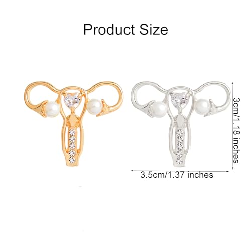 Image of Uterus Ovary Pin Feminist Medical Symbol Female Organ Gynecologist Nurse Gift Jewelry Brooch Pins
