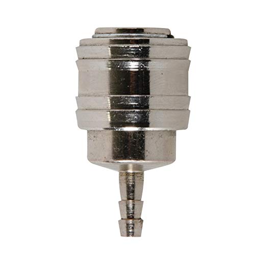 Dapetz ® Female Euro Air Line Hose Fitting Connector Quick Release Push Fit to Barb Hose End Tail 6mm, Silver - Image 3