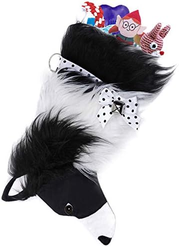 Pronk! Hearth Hounds - Border Collie - Calcetín realista para perros para vacaciones, Navidad y amantes de los animales, gran bolsa de regalo para