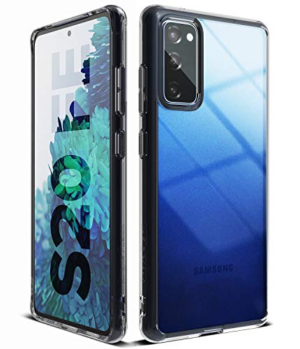 Ringke Fusion Designed for Galaxy S20 FE Case Cover, Clear Hard Back Shockproof Soft TPU Soft Bumper Phone Case for Galaxy S20 FE - Smoke Black