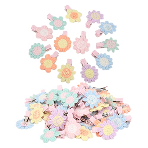 YedaHcy Cute Floral Hair Clips for Cats Dogs with Six Petal Flower Fashionable Decorative Headwear Accessory for Holiday Multiple Roles No Hair Damage