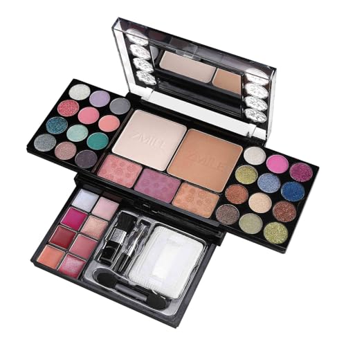 Caja con sombras y brillos para maquillaje