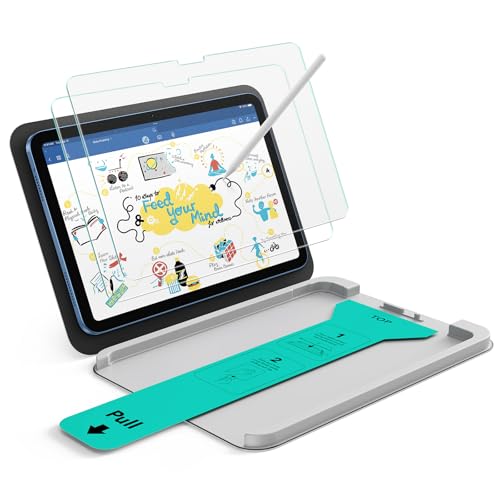 Image of ESR 2 Pack Paper-Feel Screen Protector for iPad A16 11 /10th Generation | 2025 /2022, 9H Matte Writing Tempered Glass Screen Guard with Ultra Fit Tray, Write and Draw Like on Paper, Anti-Glare