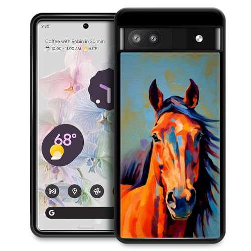 CARLOCA Google Pixel 6A Case - Colorful Horse Design, Shockproof Anti-Scratch Drop Protection - image 1
