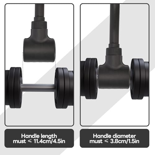 tonchean Dumbbell Converter Bar 102cm Length, Dumbbell to Barbell Converter Up to 80kg Weight Capacity - Image 3