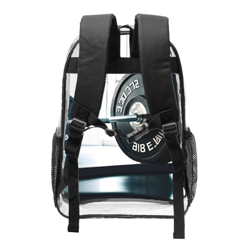 Sac à dos transparent One Size noir à poches multiples - 2