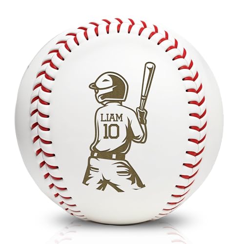 Personalized Engraved Baseball Ball for Kids – Custom Name Youth Baseball Gift, Team Award Keepsake, Little League Trophy, Custom Display Ball for Kids Sports Achievement and Recognition