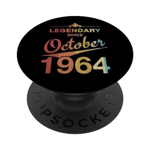 60 cumpleaños Nacido en Octubre de 1964 Vintage 60 años PopSockets PopGrip Intercambiable