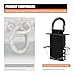 SALUINOKI Stake Pocket D Ring for Trailer Heavy Duty Galvanized Adjustable with Anti-Loss Cord, Utility Trailer D-Ring Stake Pocket Tie Down Accessories Breaking Load 16,200lbs 6 Pack Black