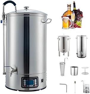 Elektrisches Brauen, 30L/40L/60L Heim-Bierbrauer mit automatischem/manuellem Modus, Maischekochgerät, 100–2500 W Leistung, 25–100 ℃ Temperatur, 1–180 Minuten Timer für Zuhause & kommerzielles Brauen
