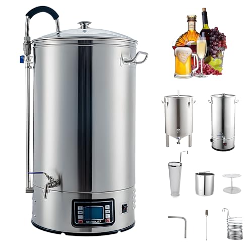 Eléctrica - 30L/40L/60L Home Beer Brewer con modo automático/manual, dispositivo de puré y hervir, potencia de 100-2500 W, temperatura de 25-100 ℃, temporizador de 1-180 minutos