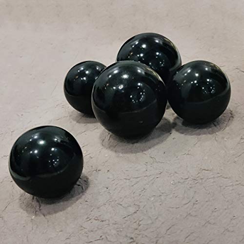 Image of Shubhanjali Feng Shui Black Tourmaline Crystal Sphere for Vastu 200-250 Gm Healing Gemstone Black Tourmaline Stones Ball for Meditation Focus Crysal at Home Dcor, Religious