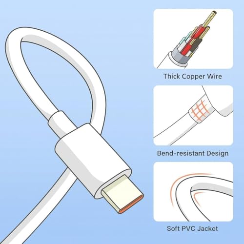 Image of HyperCharge 67W Type-C Data Cable Compatible with Redmi Note 11S, Note 11 Pro+, Poco F4 GT, Poco X3 GT, Mi 11X