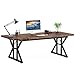 Tribesigns 70.8-Inch Executive Desk, Large Computer Office Desk Workstation, Modern Simple Style Laptop Desk Study Writing Table Business Furniture for Home Office (Brown/Black, 70.8 Inch)