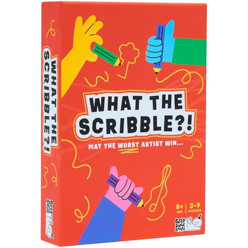 What The Scribble?! The Hilarious Game of Ridiculous Drawing Challenges | Perfect Party Game for Kids Teens Families & Adults | No Art Skills needed - A Game of Bad Art & Big Laughs