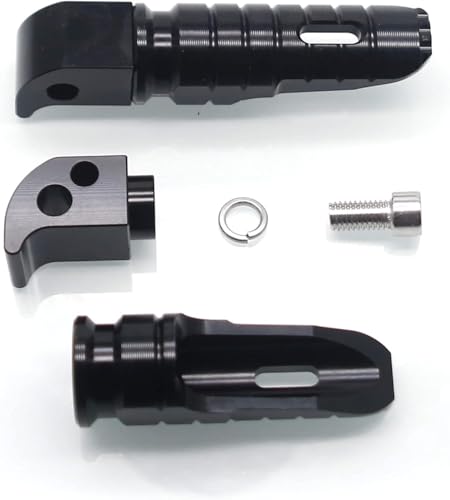 Image of MZS Motorcycle Foot Pegs, Passenger Rear Footpegs Footrest Pedal Adjustable CNC Black Compatible with FJ09 FZ1 FZ6 FZ8 FZ07 FZ09 FZ10 MT03 MT07 MT09 MT10 NIKEN TMAX XMAX XSR700 XSR900 R3