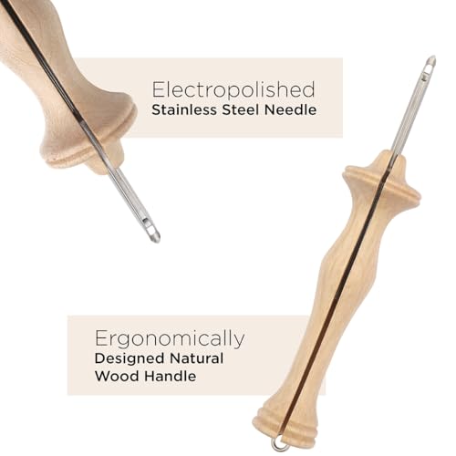 Evita bucles flojos con Oxford Punch Needle Fine 3mm de madera natural estable 2