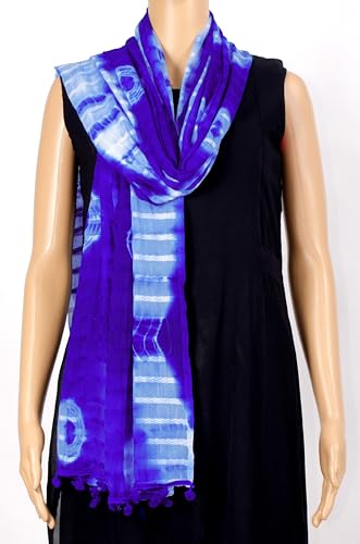 Chandrakala Chiffon Dupatta for Women, Shawl Scarf Wrap Chunni (D288-P)3