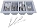 Produktbild GRÄWE Tafelbesteck Glitzer - 200-tlg. Besteck aus Kunststoff inkl. Gastrokasten