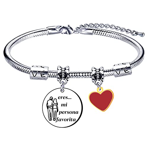 LKJHGF Regalo del día de San Valentín Pareja Regalos Pulsera Mujer Pareja Día de San Valentín -eres...mi persona favorita- Regalo de cumpleaños Aniversario Ideas de regalos para él / ella Cover