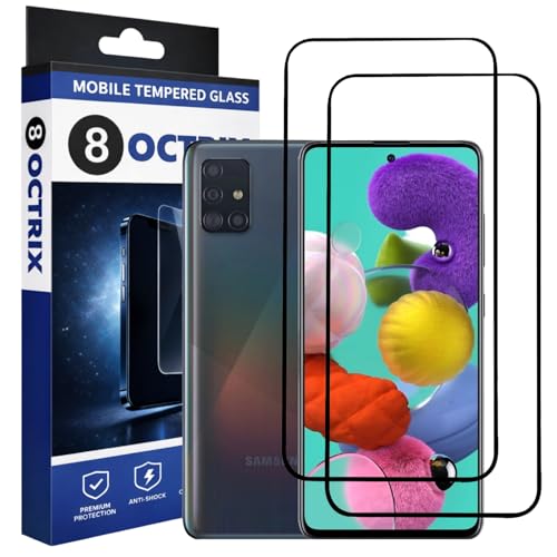 Image of Military-Grade Tempered Glass Screen Protector Compatible for Samsung Galaxy M31S / A51 / A52S / A52 with Edge to Edge Coverage - Case Friendly, Free Installation Kit (Pack Of 2)
