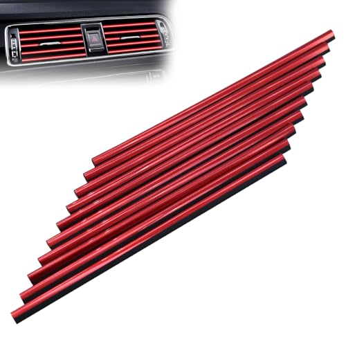Strisce Decorative Bocchette Aria Auto,10 Pz 20cm PVC Car Trim Strip Linea Per Auto,Per Tutte Le Prese D'Aria Dritte