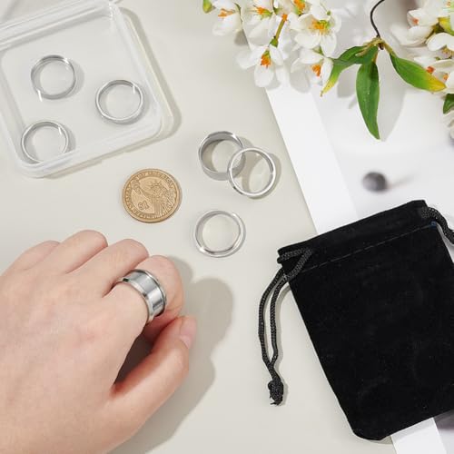 Bague acier inoxydable à rainure pour fabriquer ses bijoux personnalisés