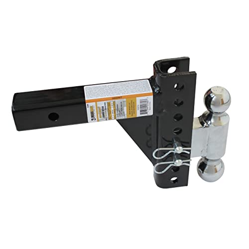 Maxxhaul 70380 Black/Chrome Adjust Dual Ball Mount #TOP29