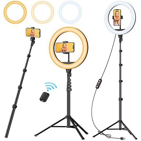 TODI 12" Ring Light with Tripod Stand and Selfie Stick Cover