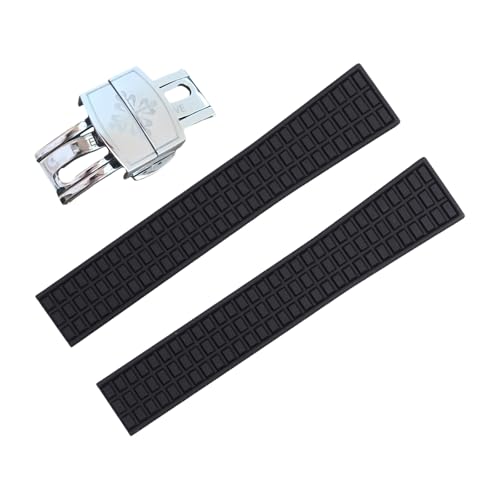 Bande Montre Sport Homme 19mm Silicone pour Activités et Nautisme