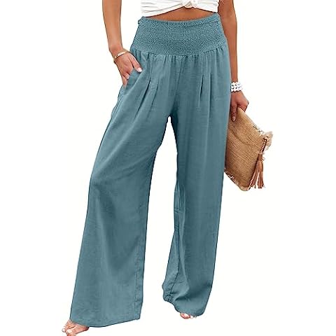 ANRABESS Women Linen Palazzo Pants 2024 Cover