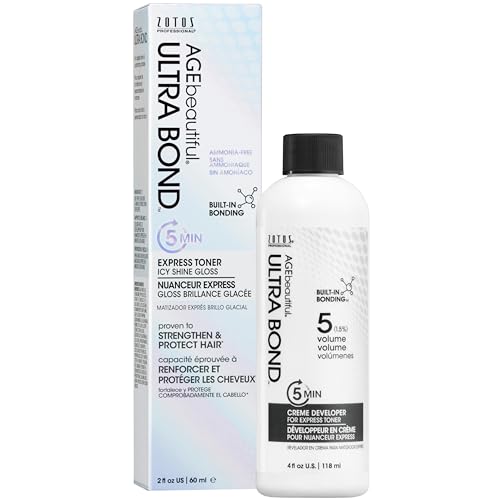 Image of AGE beautiful Hair Toner for Gray Hair, 5-Minute Demi Cream Toner, Neutralizes Yellow Tones, Blends & Enhances Soft Gray, Ammonia-Free Professional Color for Shine