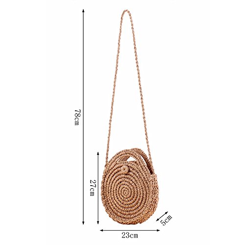 Teeya Straw Crossbody Bag Women Weave Shoulder Bag Round Summer Beach Purse and Handbags4