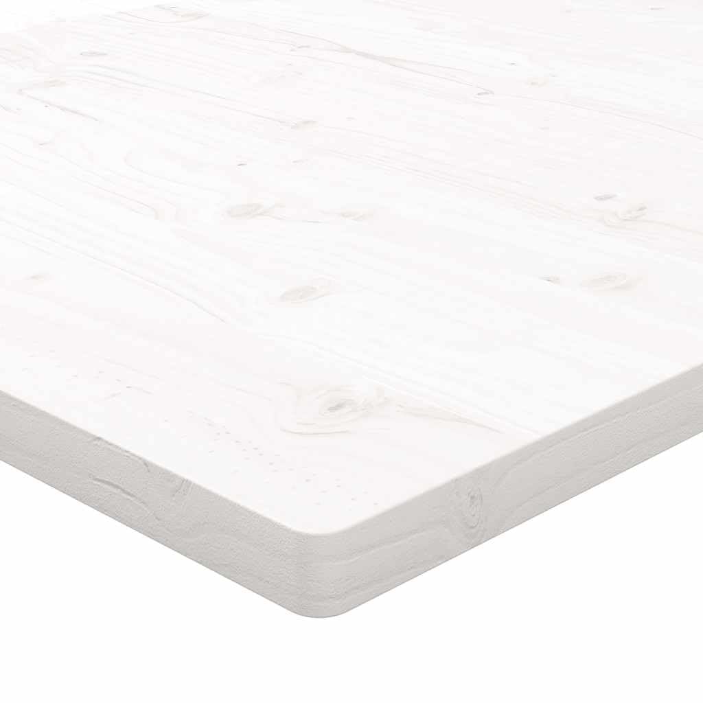 Piano Tavolo Quadrato 60x60x2,5cm Legno Pino Massello Bianco | Superficie di ricambio verniciata con angoli arrotondati, ideale per bar, ristoranti e salotto di casa.