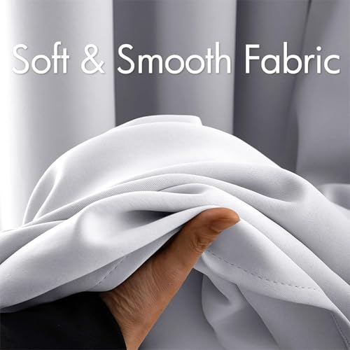 Tissu doux et infroissable pour ce rideau à oeillets isolant blanc - 4
