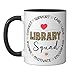 Leopard Library Squad Appreciation Week back to school Ceramic Mug, Black/White