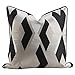 Dekoracyjnych Poszewek na Poduszk Luksusowa Żakardowa Geometryczna Sofa Sypialnia Dekoracyjna Kwadratowa Poszewka na Poduszkę Czarno-Biała 60X60cm (Bez Wypełnienia)