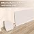 Flexible Baseboard Molding Trim, 4" (W) x 39.4' (L) Self-Adhesive Vinyl Wall Base, Peel and Stick Baseboard, Rubber Wall Base Moulding Trim, White