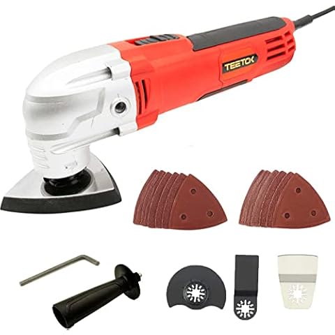 Oscillating Multi Tool, 200W Oscillating Electric Corded Multi Tools 6 Speed, Quick Blade Change - Detail Sander, Multi-Tool Cuts Metal, Plastic, Wood Cover