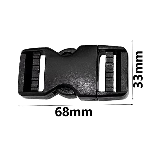 Aeuezxx Steckschnallen, 4 Stück Plastik Steckschnallen, 25 mm Schnellverschluss-Schnallen, Seitliche Schnallen, Rucksackschnalle, Verstellbare Kunststoff-Schnallenclips