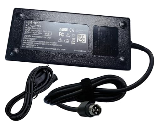 UpBright 4-Pin 48V AC/DC Adapter Compatible with Swann NVR16-8580 16 Ch 4k Network Video Recorder Ultra HD CCTV Security System NVR16-8580RN NVR-168580 CS CS-4803750 48VDC 3.75A 180W Power Supply Cord