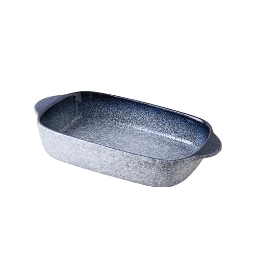 FZL02068LM Oven Dishes 700ML Cheese Baked Rice Tray Household Ceramic Baking Oven Microwave Oven Baking Tray Kitchen Utensils Baking Dish(Blue)