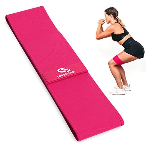 Coresteady Glute Activator – professionell höftband – motståndsband för mag- och benövningar – halkfri – för män och kvinnor – E-guide ingår (#1 MAGENTA, 43 cm/17 tum)