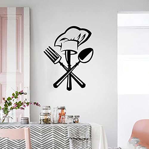 Wall Sticker Creativo Posate Cappello Chef per