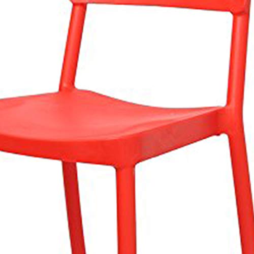 Image of Cello Eskimo Chair Set Pack of 2 - Red | Strong and Durable | Easy to Clean | Chair for Living Room, Bed Room, Kitchen, Office Room, Outdoor | 3 Years Warranty