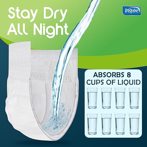Image of Inspire Adult Diapers Women or Men - MAX Absorbency | Our Most Absorbent and Dry, Incontinence Underwear for Women or Men | Leak Proof Diaper Overnight or Daytime for Heavy