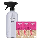 Flopp Limpiador de Baños Eco - Desincrustante - Eficaz contra la cal - 3L Pack Botella 500 ml x 6 recambios solubles - Formato ultraconcentrado - Ecolabel & Certificación Vegan - Multiusos
